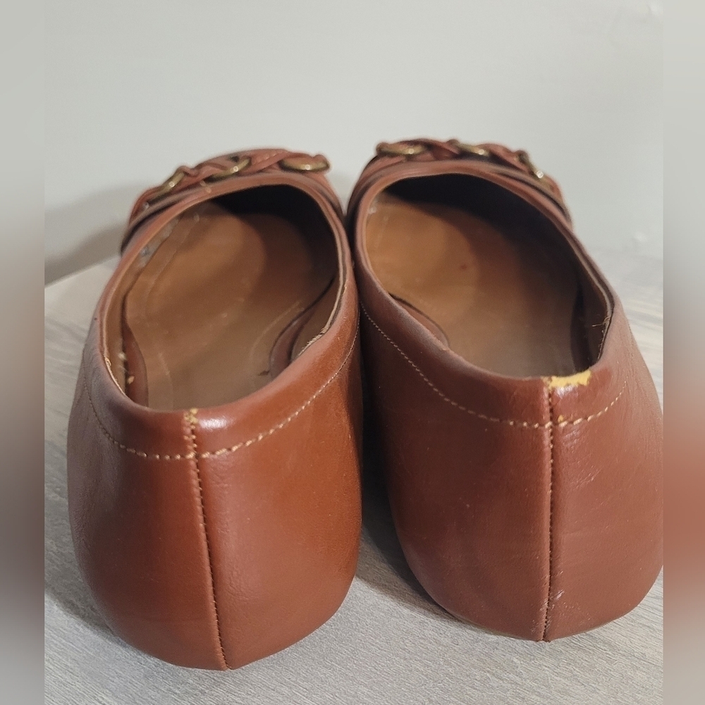 Kenneth Cole Reaction Brown Leather Slip On Ballet Flats. Size 8.5 - Picture 4 of 8
